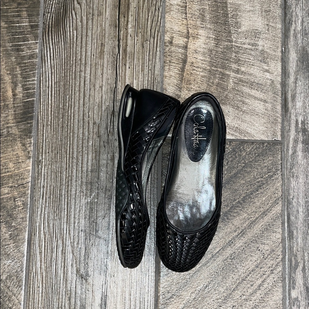 Cole Haan Nike Air Black Textured leather Loafers